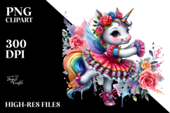 Colorful Baby Unicorn PNG Product Image 2