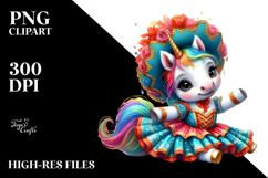 Colorful Baby Unicorn in Mazurka Dancer Costume Product Image 2