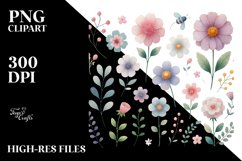 Cute Watercolor Flower PNG Product Image 2