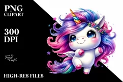 Vibrant Baby Unicorn PNG Product Image 1