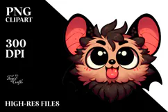 Cartoony Bat with Sass PNG Product Image 2
