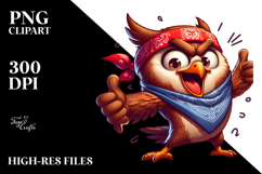 Silly Cartoon Owl PNG Product Image 2
