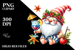 Whimsical Gnome with Cocktail, PNG Product Image 2