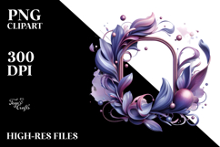 Glossy Violet Flower PNG Product Image 2