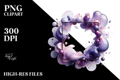 Glossy Violet Flower PNG Product Image 2