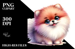 Cute Pomeranian, PNG Product Image 2
