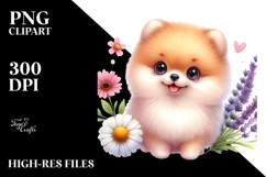 Cute Cartoon Pomeranian with Big Eyes PNG Product Image 2