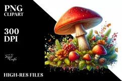 Detailed Shiny Mushroom PNG Product Image 3