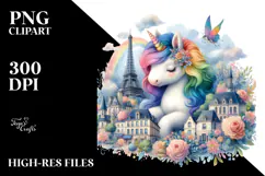 Scenic Baby Unicorn PNG Product Image 2