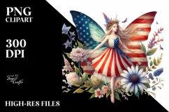 Magical Vintage Fairy USA Flag Product Image 3