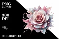 Pastel Rose Watercolor Splash PNG Product Image 3