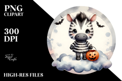 Cute Baby Zebra Dressed for Halloween PNG Product Image 2