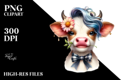 Graceful Cow with Steampunk Style PNG Product Image 2