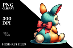 Vintage Bunny Sitting PNG Product Image 2