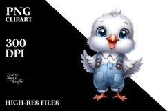 Standing Excited Baby Dove Clipart Product Image 3