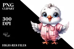 Standing Excited Baby Dove Clipart Product Image 1