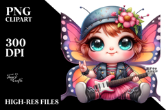 Punk Baby Butterfly with Astronaut Helmet PNG Product Image 2