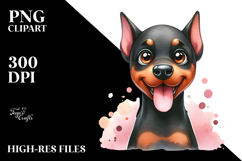 Cute Doberman Pinscher, PNG Product Image 2