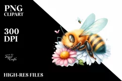 Colorful Baby Bee Sleeping | Sublimation | Clipart Product Image 1