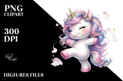 Cute Baby Unicorn Dancing | Watercolor Product Image 3