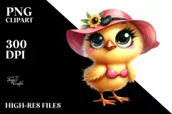 Chick Beachwear Funny Goofy Smile | Sublimation | Clipart Product Image 3
