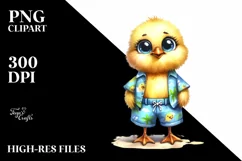 Chick Beachwear Funny Goofy Smile | Sublimation | Clipart Product Image 3