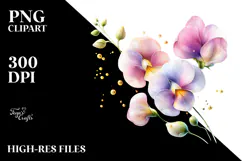 Colorful Sweet Pea PNG Product Image 2
