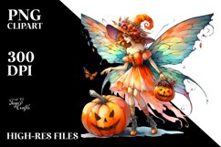 Vibrant Fairy Pumpkins | Halloween Clipart Product Image 1