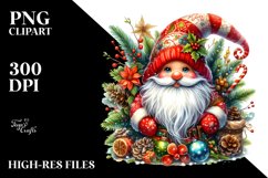 Detailed Vibrant Christmas Gnome, PNG Product Image 3