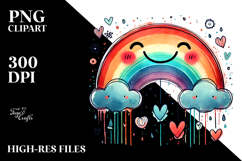 Colorful Smiling Rainbow PNG Product Image 2