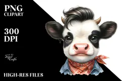 Colorful Cow PNG Product Image 2