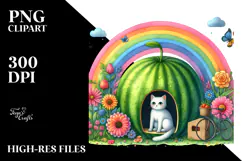 Colorful Rainbow Bike | Sublimation Clipart Product Image 2