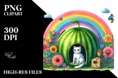 Colorful Rainbow Bike | Sublimation Clipart Product Image 1