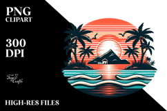 Retro Tropical Island Sunset, 20 oz Tumbler Product Image 2