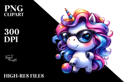 Playful Baby Unicorn PNG Product Image 2