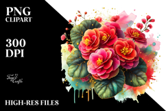 Vibrant Begonia PNG Product Image 2