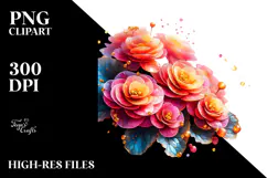 Vibrant Begonia, Transparent PNG Product Image 2