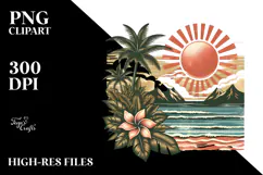 Vintage Beach Sun, 20 oz Tumbler Product Image 2