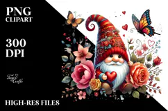Valentines Gnome Digital Painting PNG Product Image 2