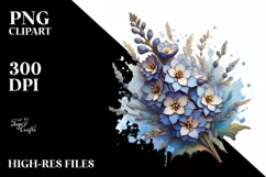 Detailed Small Wooden Sticker Flower Sublimation Clipart Product Image 3