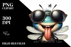 Detailed Dragonfly Funny Sunglasses Tongue Product Image 1