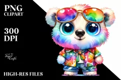 Baby Polar Bear | Watercolor Clipart Product Image 1