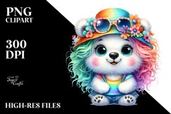 Baby Polar Bear | Watercolor Clipart Product Image 1