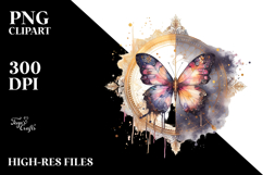 Boho Butterfly of Splashes, Transparent PNG Product Image 2