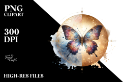 Boho Butterfly of Splashes, Transparent PNG Product Image 2