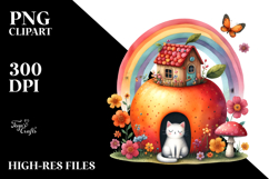 Whimsical Flower Butterfly | Sublimation Clipart Product Image 2