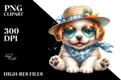 Cute Baby Puppy with Hat, PNG Product Image 2