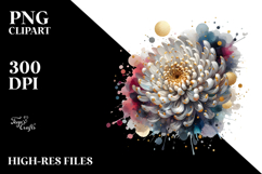 Shiny Chrysanthemum Flower PNG Product Image 2