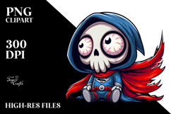 Silly Reaper with Superhero Cape, Transparent PNG Product Image 2