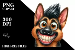 Funny German Shepherd Big Eyes Big Teeth Funny Haircut Product Image 3